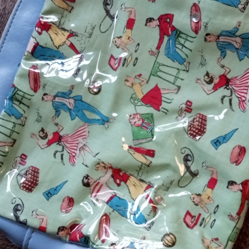 Atenti fifties pastimes zippered pouch for needlework, etc - Picture 4 of 8